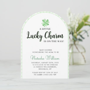 Little Lucky Charm   St Patrick's Baby Shower Arch Invitation