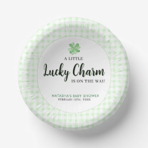 Little Lucky Charm St Patrick's Baby Shower Paper Plate