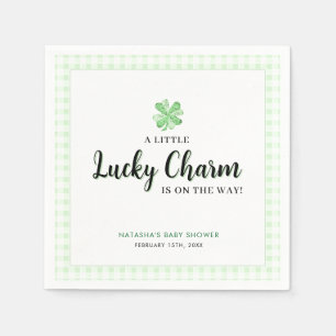 Little Lucky Charm St Patrick's Day Baby Shower Napkin