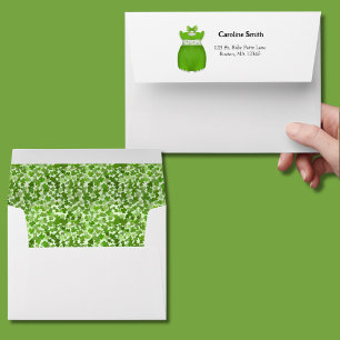Little Lucky One Shamrock Baby Girl Baby Shower Envelope