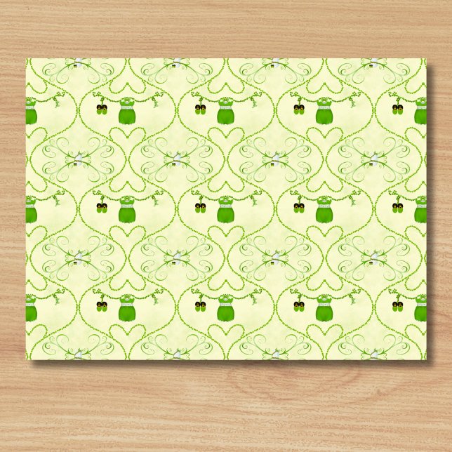 Little Lucky One Shamrock Baby Girl Outfit  Tissue Paper (Creator Uploaded)