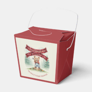Little Lumberjack Boy Baby Shower Favour Favor Box