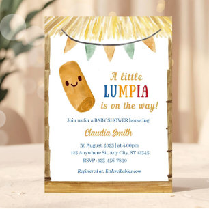 Little Lumpia On The Way Filipino Baby Shower  Invitation