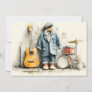 Little Maestro 1st Birthday Party Invitation