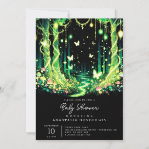 Little Magical Enchanted Forest Baby Shower Invitation