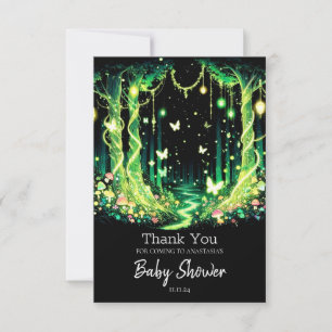 Little Magical Enchanted Forest Baby Shower  Thank You Card
