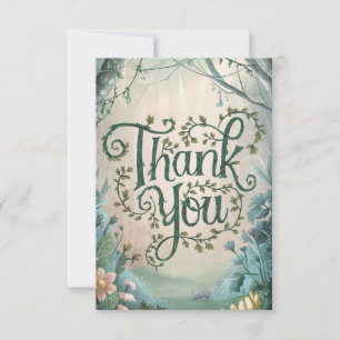 Little Magical Forest Woodland Thank You Card