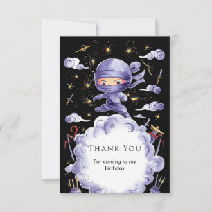 Little Magical Ninja Birthday Thank You Card