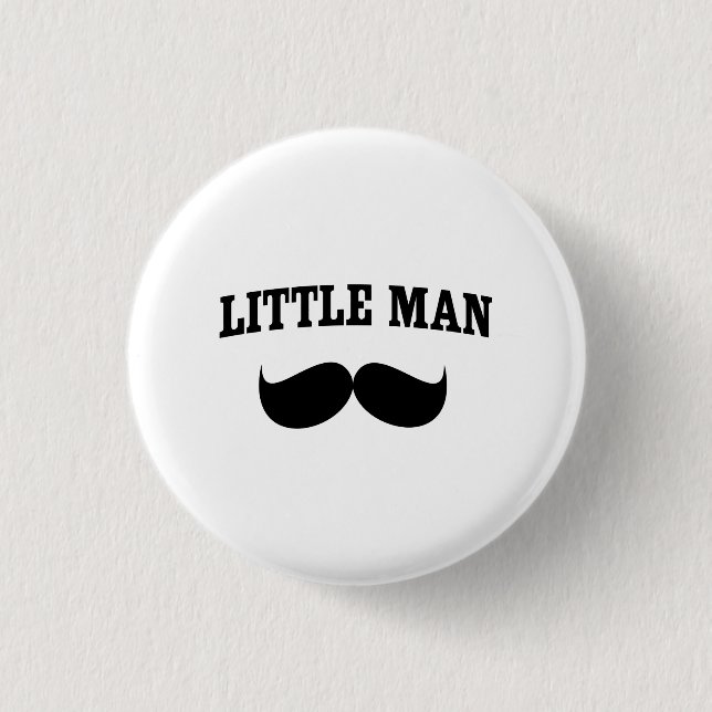 Little Man 1 Inch Round Button (Front)