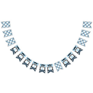 Little man baby blue navy boy baby shower bunting flags