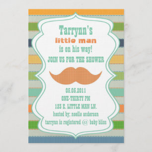 LITTLE MAN Baby Shower & Birthday Invitation
