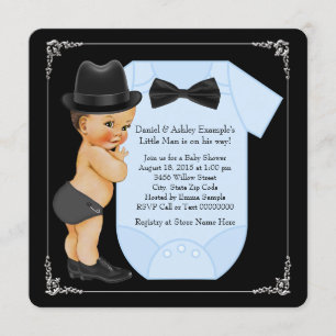 Little Man Baby Shower Invitation