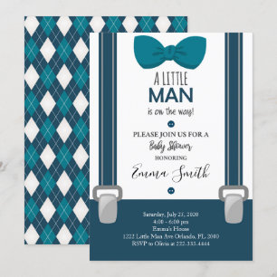 Little Man Baby Shower invitation