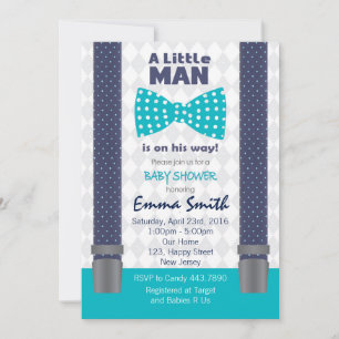 Little Man Baby Shower Invitation