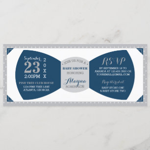 Little Man Baby Shower Invitation, Bow Tie Invitation