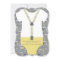 Little Man Baby Shower Invitation, Yellow, Grey