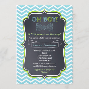 Little Man Baby Shower Invitations