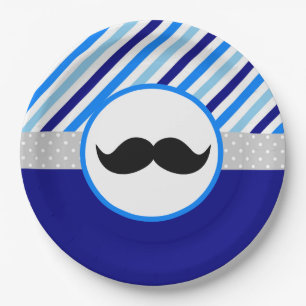 Little Man Baby Shower Paper Plate