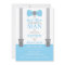 Little Man Baptism Invitation, Baby Blue, Grey