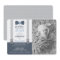 Little Man Baptism Photo Invitation, Blue, Grey
