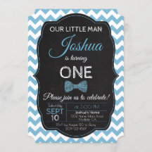 Little Man Birthday Party Invitation