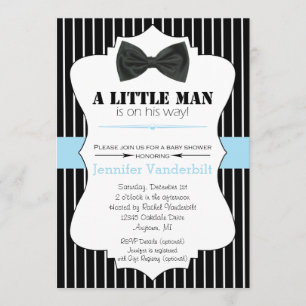 Little Man Bow Tie Baby Shower Invitation