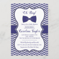 Little Man Bow Tie Baby Shower Invitation card