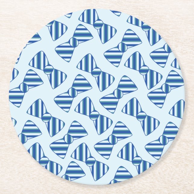 Little Man Boy's Kid Birthday Party Round Paper Coaster (Front)