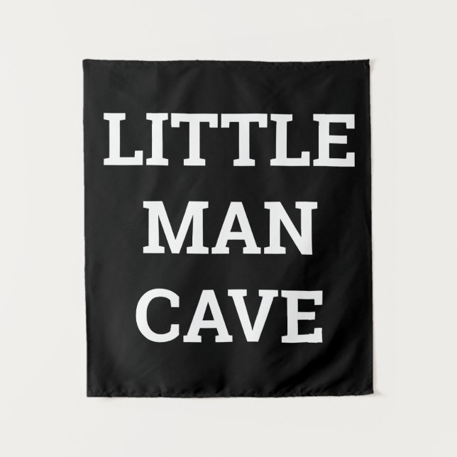 Little Man Cave Boy's Room Nursery Playroom Wall Tapestry (Front)