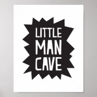 Little Man Cave Poster Print