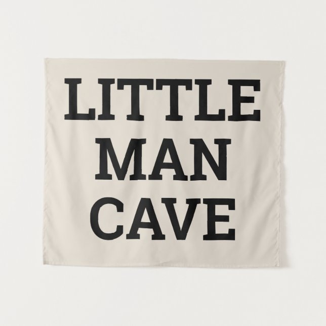 Little Man Cave Tan Boy Room Playroom Nursery Wall Tapestry (Front (Horizontal))