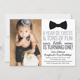 Little Man First Birthday Invitation