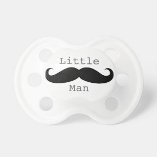 Little Man Funny Moustache Baby Boy Pacifier