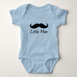 Little Man Moustache Boys Baby Bodysuit