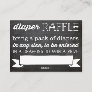Little Man Moustache Chalkboard Diaper Raffle Card