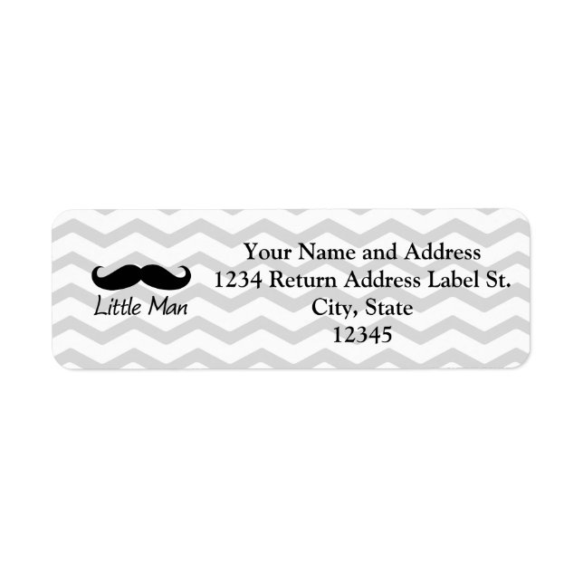 Little Man Moustache Chevron Cute Boys (Front)