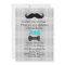Little Man Moustache First Birthday Invitation