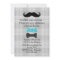 Little Man Moustache First Birthday Invitation