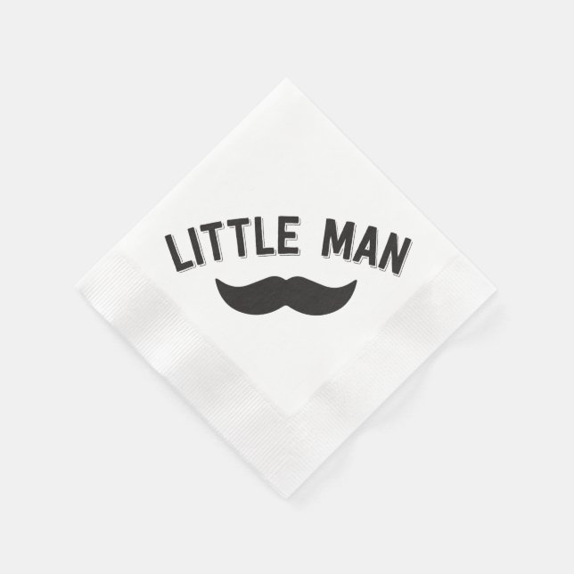 Little Man Moustache Party Napkins (Corner)
