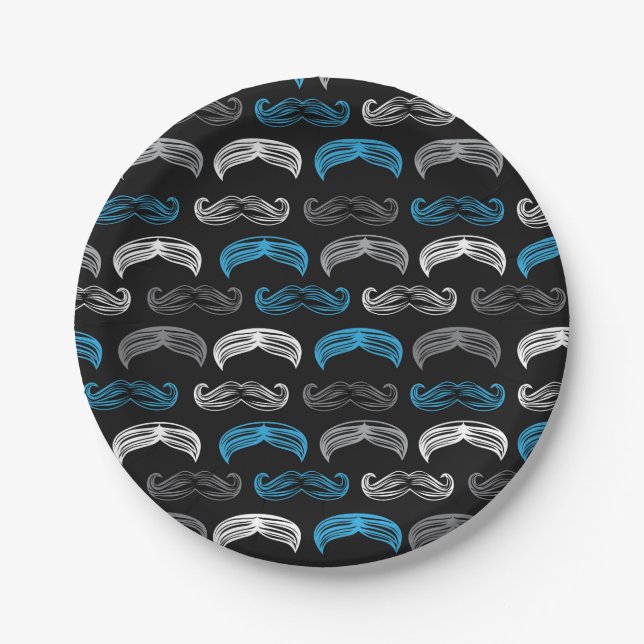 Little Man / Moustache - Party - Paper Plates (Front)