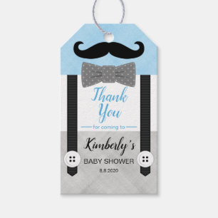 Little man navy blue boy baby shower favour gift tags
