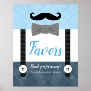 Little man navy blue boy baby shower favours sign