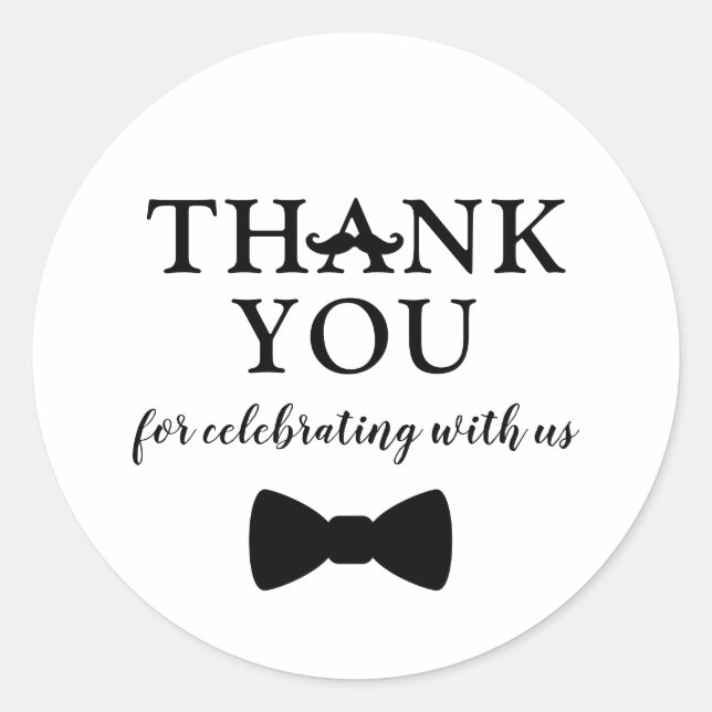 Little Man sticker, Boy baby shower Classic Round Sticker (Front)