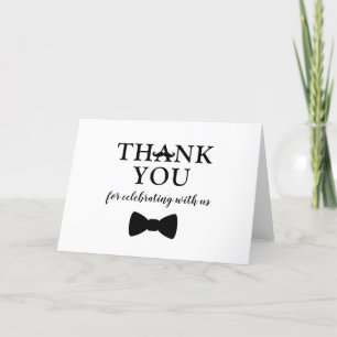 Little Man thank you, Bow tie Thank You Card