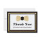 Little Man Thank You Card, Black Faux Glitter