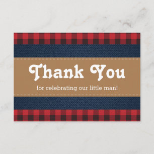 Little Man Thank You Card, Lumberjack