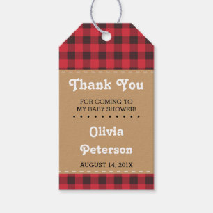 Little Man Thank You Tag, Lumberjack Gift Tags