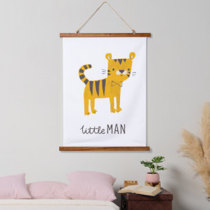 Little Man Tiger Bow Tie Hanging Tapestry