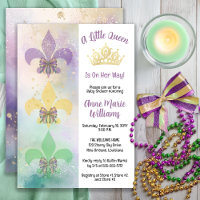 Little Mardi Gras Queen Fleur de Lis Baby Shower