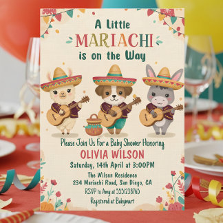Little Mariachi Fiesta Invitation